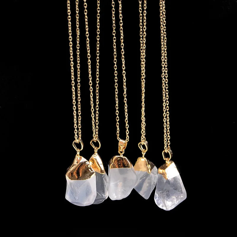Irregular Amethyst Gemstone Necklace Healing Crystal Chakra Stone Women Birthday Gift Citrine Gemstone Necklace Healing Crystal  (GoldenCity)