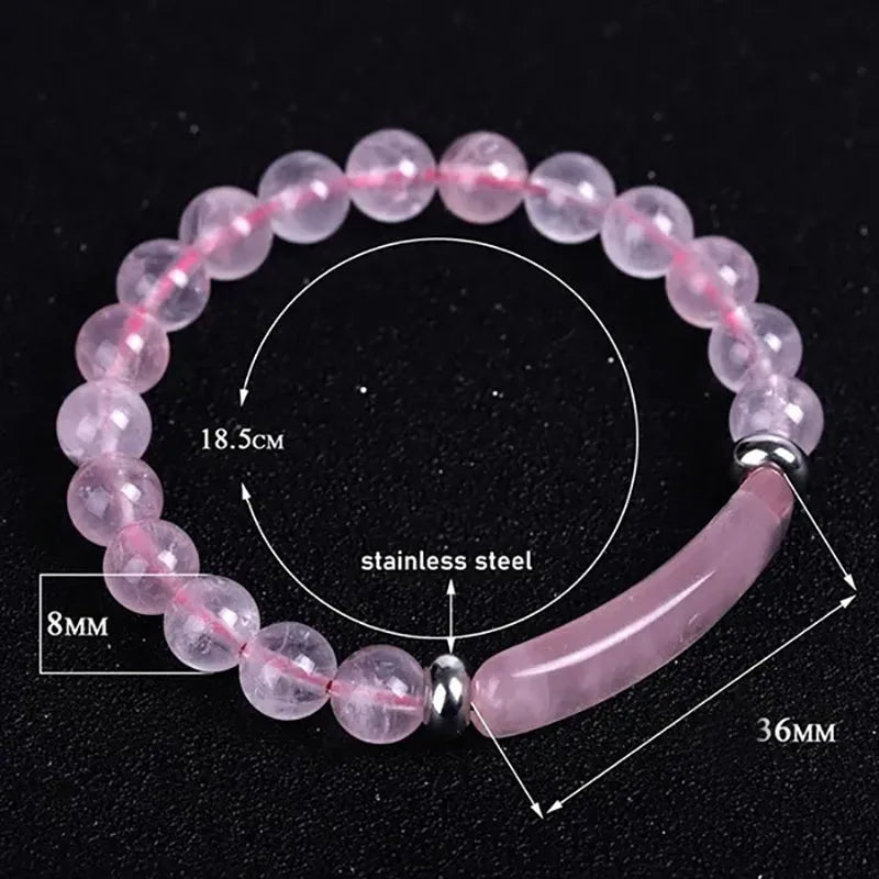 Bridge bracelet Natural Stone Crystal Druzy Rose Quartz Amethyst Gemstone Beaded Beads Bracelet for Women Girls Jewelry Gifts  (GoldenCity)