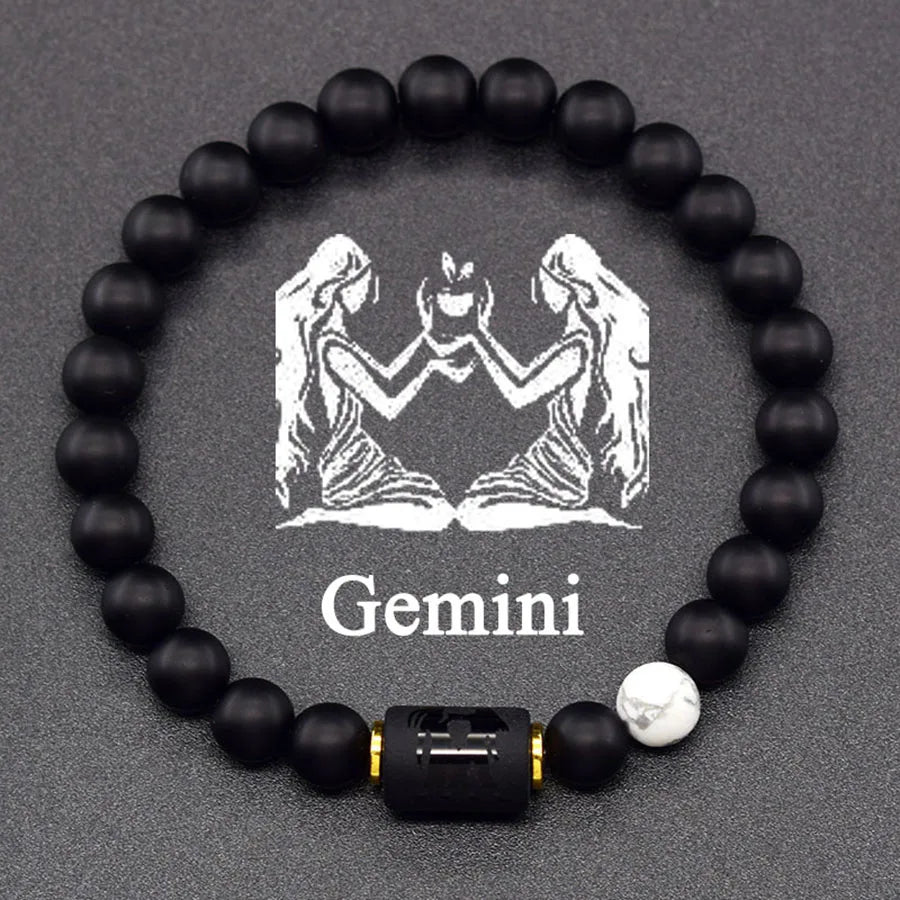 12 Zodiac Sign Bracelet Homme Constellation Bracelet for Men Aries Virgo Leo Libra Charm Bangle Women Friendship Jewelry on Hand  (GoldenCity)