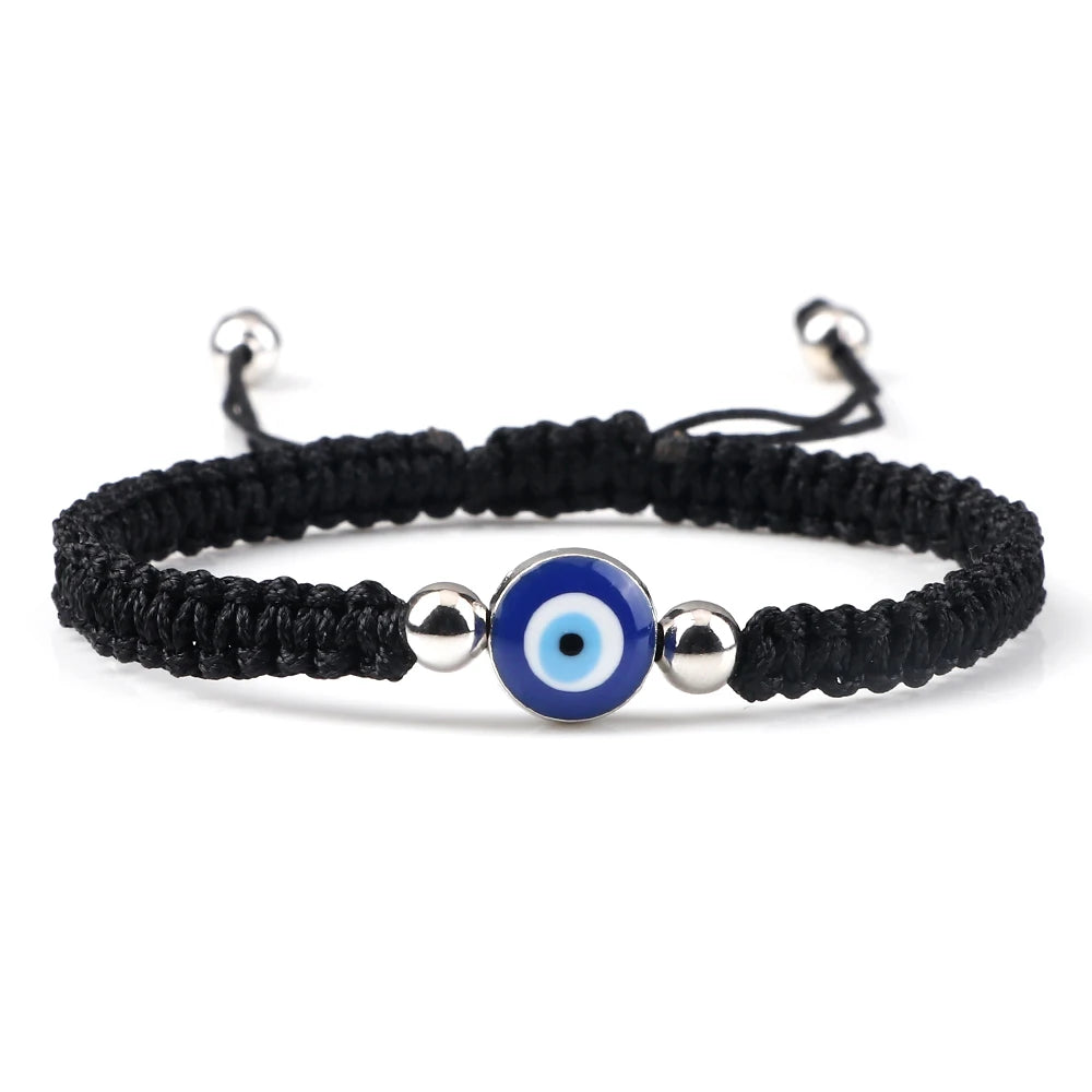 New Evil Eye Braided Bracelet Lucky Red Black Color Thread Couple Chain Handmade Prayer Bangles Pulsera Jewelry Gift for Friend  (GoldenCity)