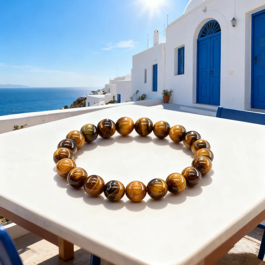 Natural Yellow Tiger Eye Bracelet for Women Genuine Yellow Tiger Eye Stone Bracelet Bring Money and Wealth Daily Wear Jewelry  (GoldenCity)