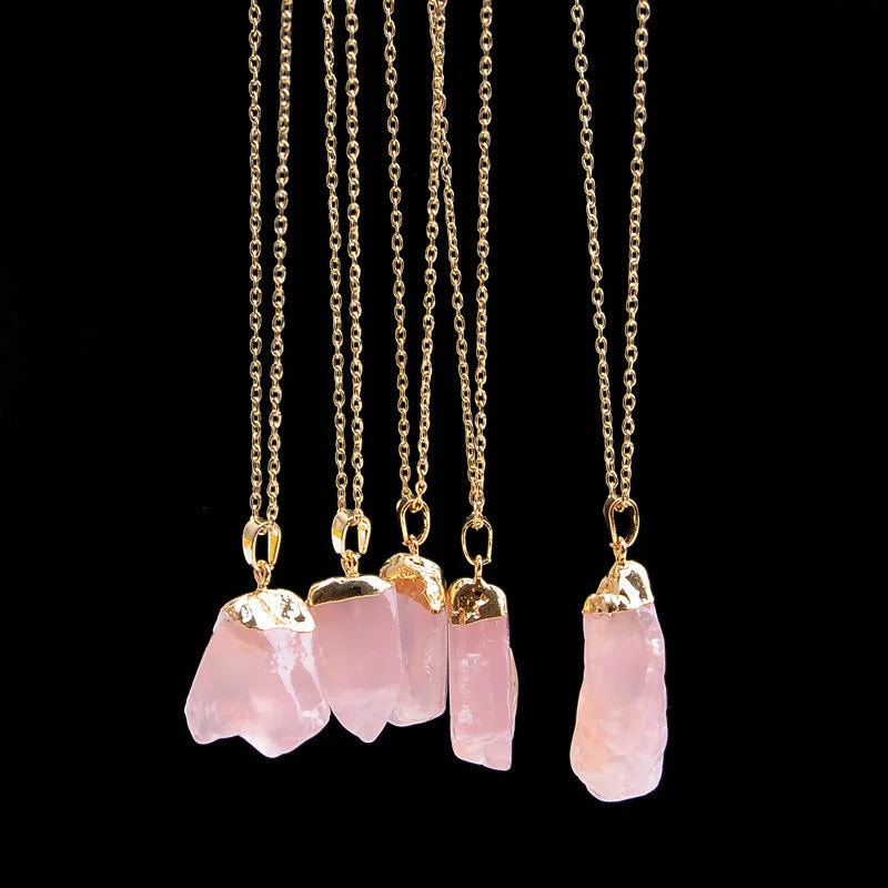 Irregular Amethyst Gemstone Necklace Healing Crystal Chakra Stone Women Birthday Gift Citrine Gemstone Necklace Healing Crystal  (GoldenCity)