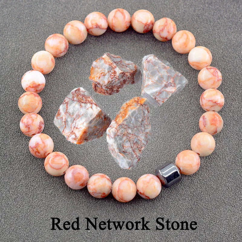 Genuine Natural Stone Bracelet Man Women Labradorite Red Tiger Eye Stone Bead Jewelry Hematite Cylinder Wristband Gift Wholesale  (GoldenCity)