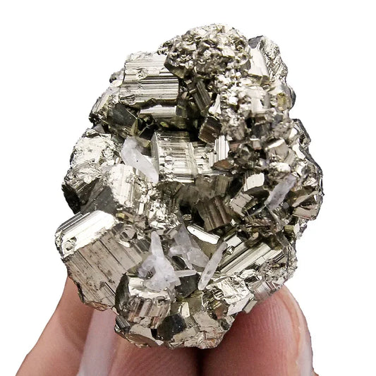 1pcs High Quality Natural Peru Pyrite Ore Stone Crystal Mineral Specimen Pyrite Cube Cluster Energy Home Decoration  (GoldenCity)