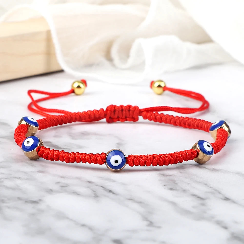 New Red Nylon Thread Evil Eye Braided Bracelet Women Men Vintage Butterfly Elephant Couple Bracelet Chain Jewelry Gift Wholesale  (GoldenCity)