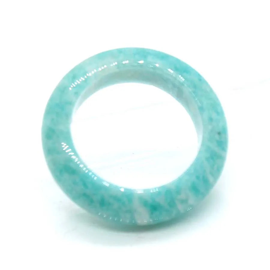 Naturtal Healing Crystal Stone Band Rings For Women Amethyst Rose Quartz Lapis Lazuli Labradorite Dainty Finger Ring Jewellery  (GoldenCity)