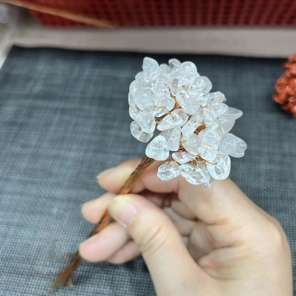 Natural Crystal Money Lucky Tree Amethyst Rose quartz Reiki Healing Fengshui Tree For Wealth And DIY Luck Home Decoration  (GoldenCity)
