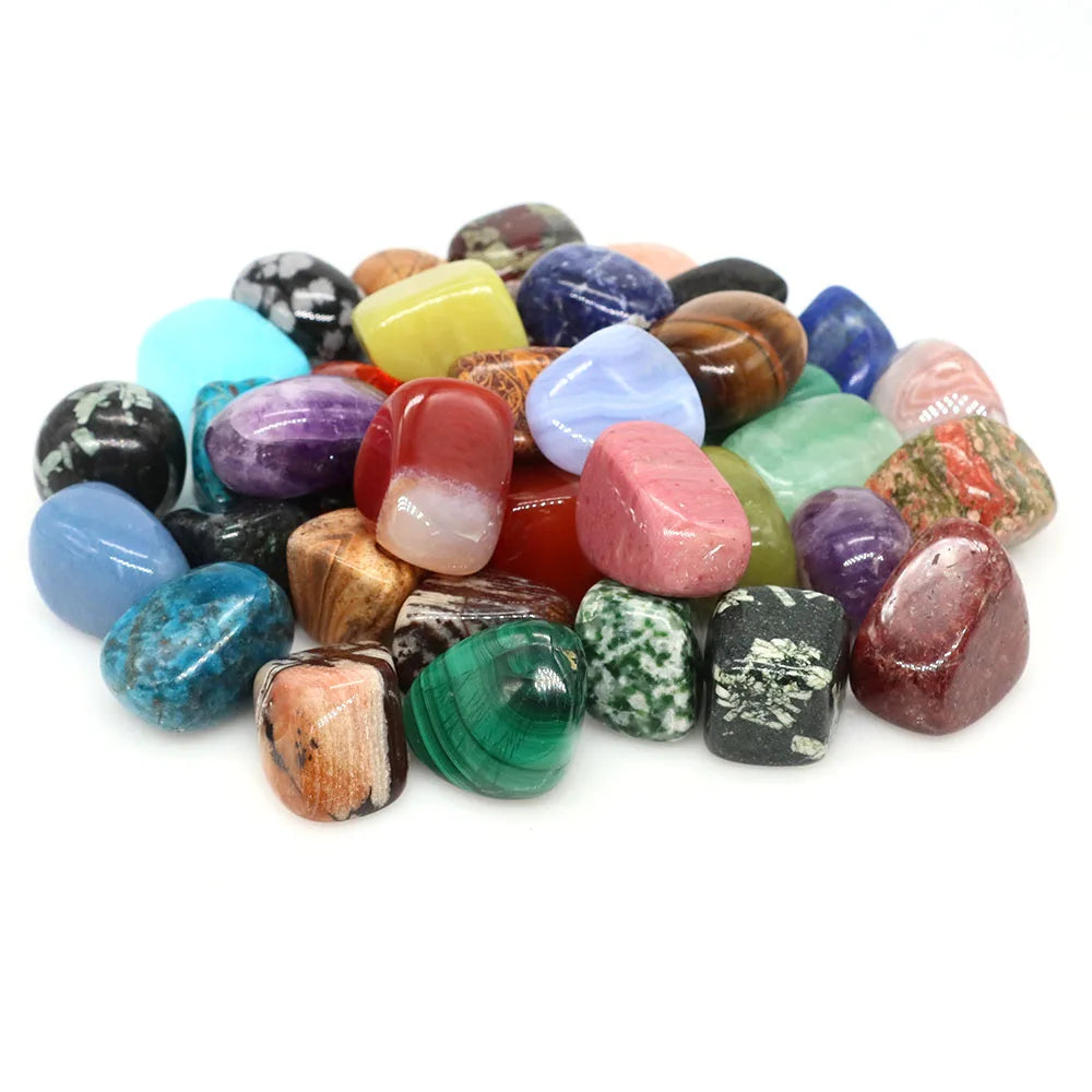 Natural Tumbled Stones Reiki Healing Crystal Quartz Bulk Ore Gravel Energy Mineral Specimen Aquarium Home Decor Gems Pendant DIY  (GoldenCity)