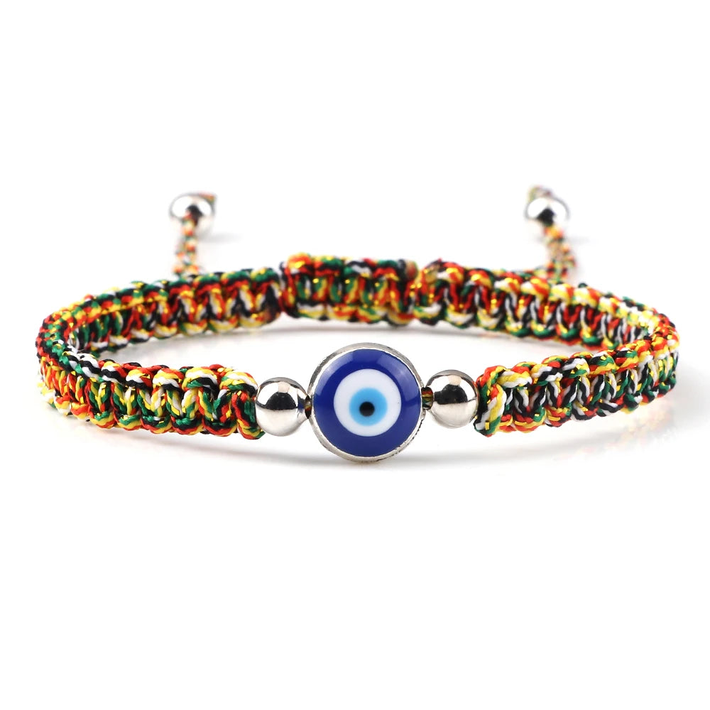 New Evil Eye Braided Bracelet Lucky Red Black Color Thread Couple Chain Handmade Prayer Bangles Pulsera Jewelry Gift for Friend  (GoldenCity)