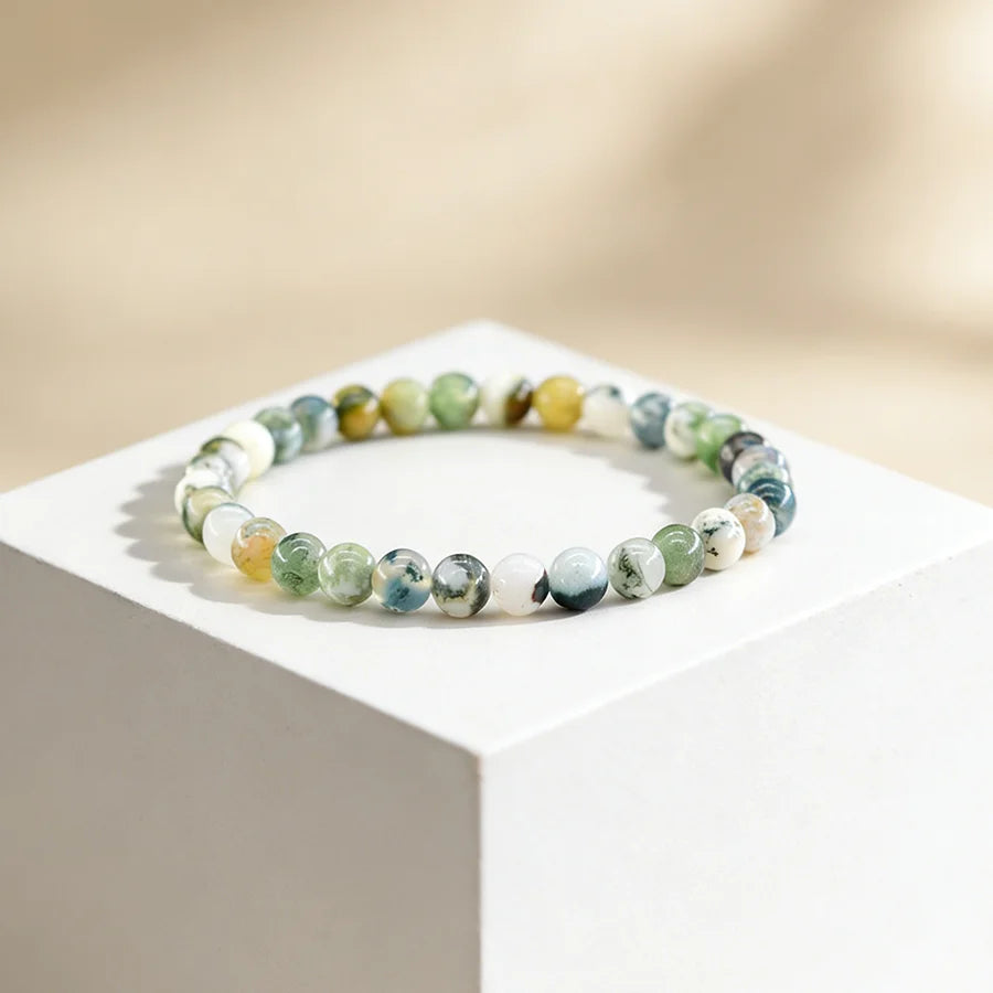 6mm Tea Waterlemon Stone Bead Bracelet Women Men Yoga Meditation Wristband Jewelry Gift for Girlfriend Girl Mother 1 Dollar Item  (GoldenCity)