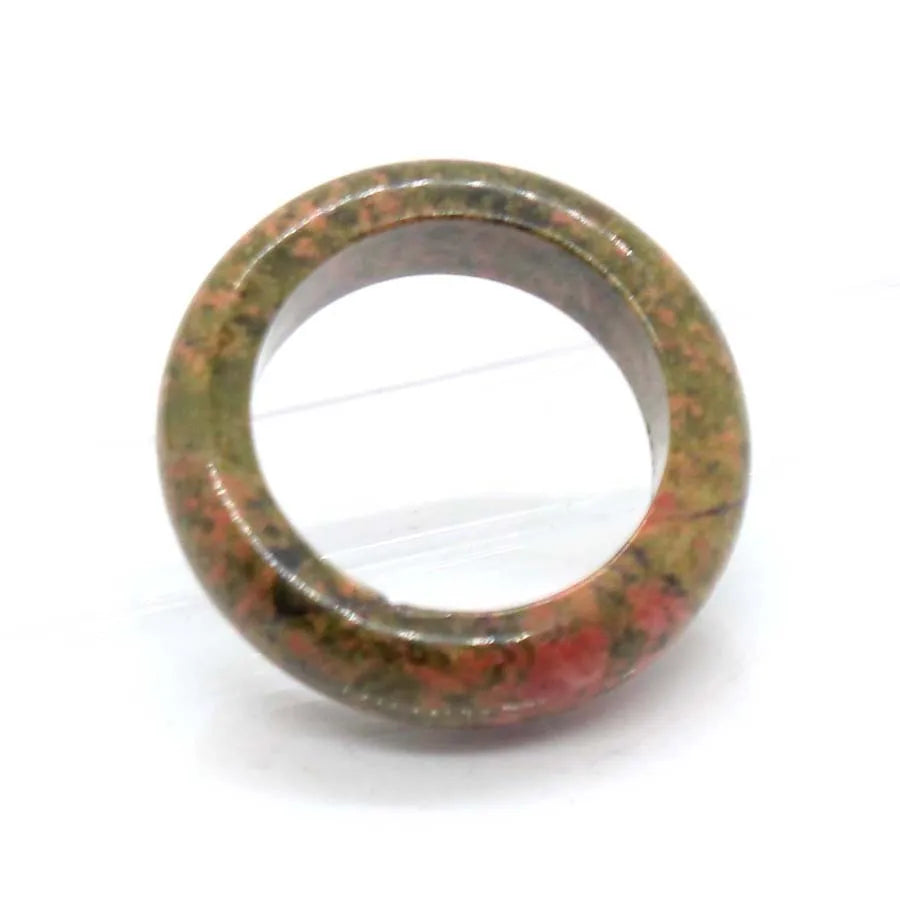 Naturtal Healing Crystal Stone Band Rings For Women Amethyst Rose Quartz Lapis Lazuli Labradorite Dainty Finger Ring Jewellery  (GoldenCity)