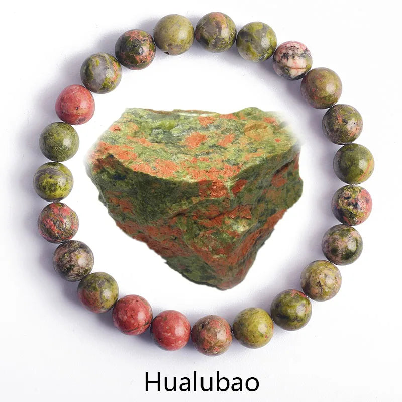 Natural  Rhodonite Stones Beads Bracelets for Women Reiki Yoga Bracelet Men Agate Quartzs Healing Bangle Wristband Jewelry Gift  (GoldenCity)