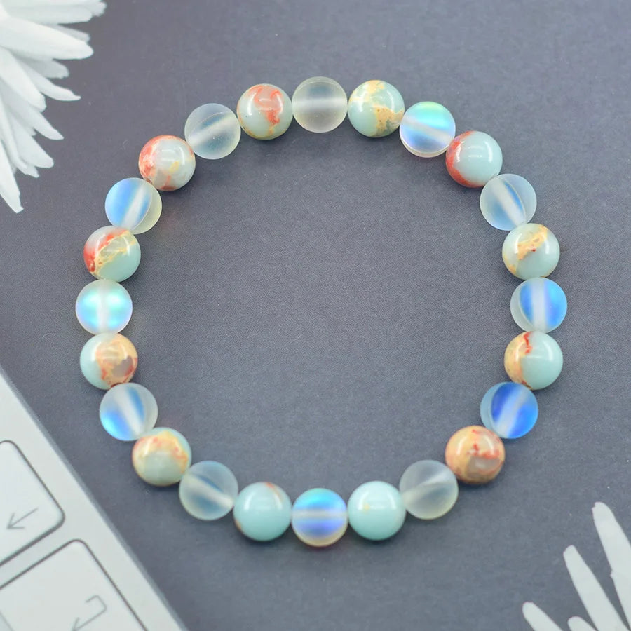 8mm Natural Shoushan Stone Health Bracelet, Bringing Health and Longevity, Fashionable Beaded Bracelet for Men and Women Pulsera  (GoldenCity)
