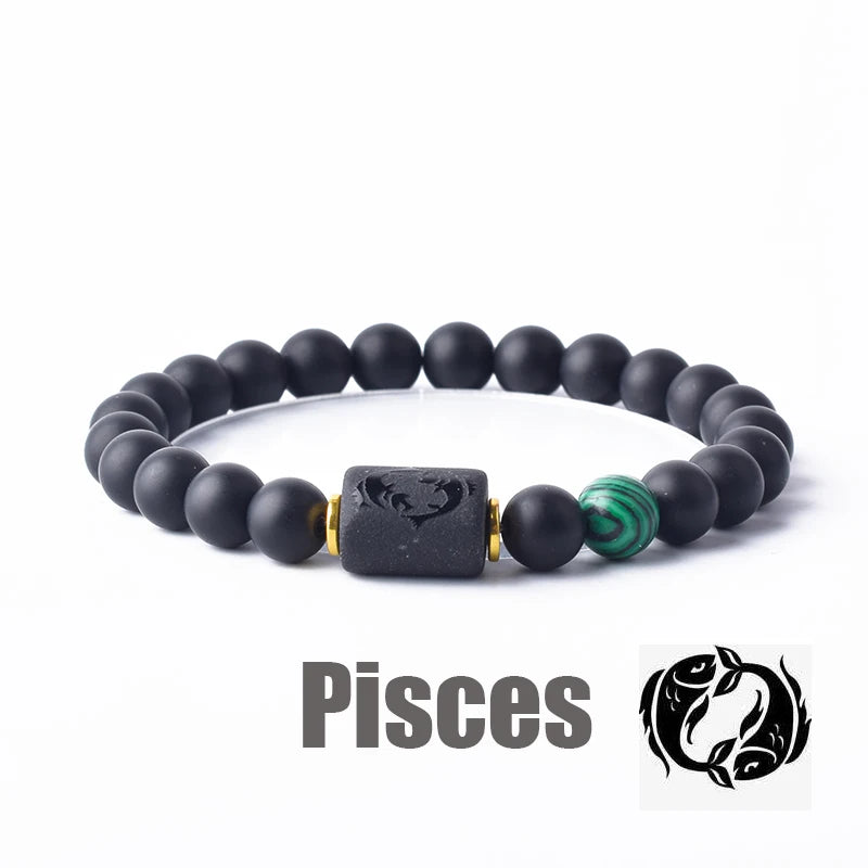 Zodiac Sign Bracelet Homme 12 Constellation Bangles Men Gemini Virgo Leo Libra Bracelet Women Friendship Gift Bracelet on Hand  (GoldenCity)