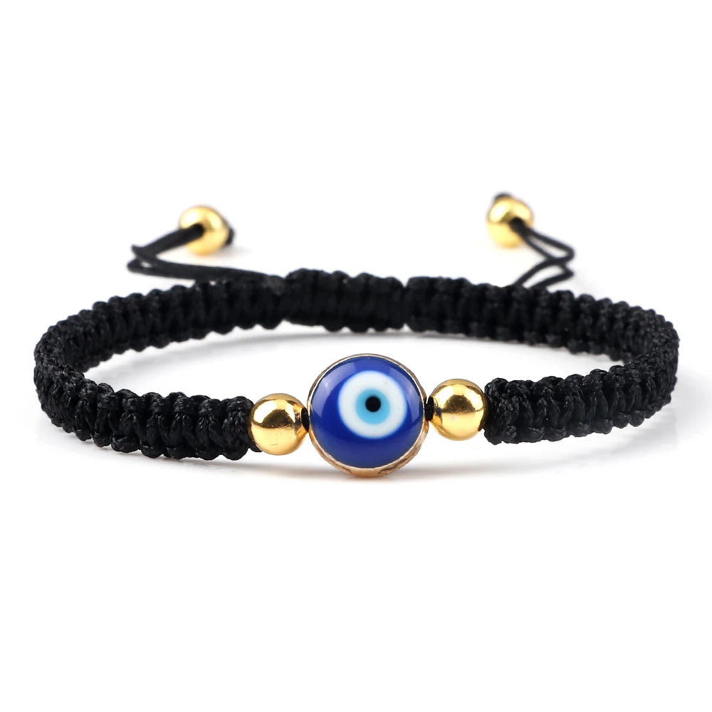 New Evil Eye Braided Bracelet Lucky Red Black Color Thread Couple Chain Handmade Prayer Bangles Pulsera Jewelry Gift for Friend  (GoldenCity)