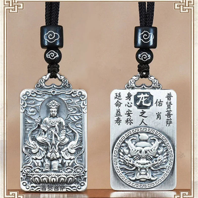 Eight Patronus Buddha Tathagata Avalokitesvara Amitabha Necklace Male Jewelry Zodiac Pendant Necklace For Women Men Amulet  (GoldenCity)