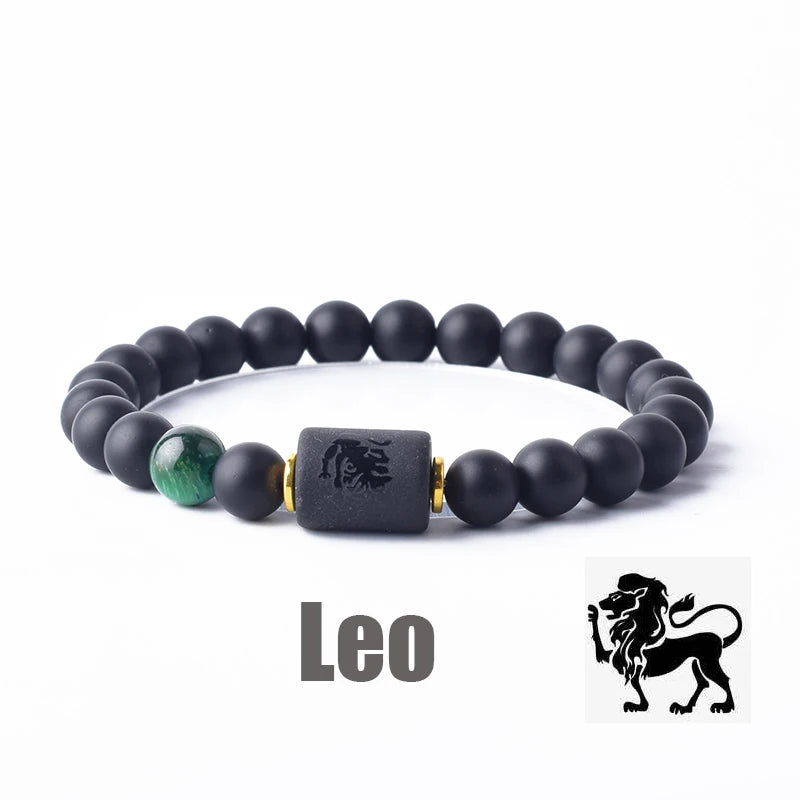 Zodiac Sign Bracelet Homme 12 Constellation Bangles Men Gemini Virgo Leo Libra Bracelet Women Friendship Gift Bracelet on Hand  (GoldenCity)