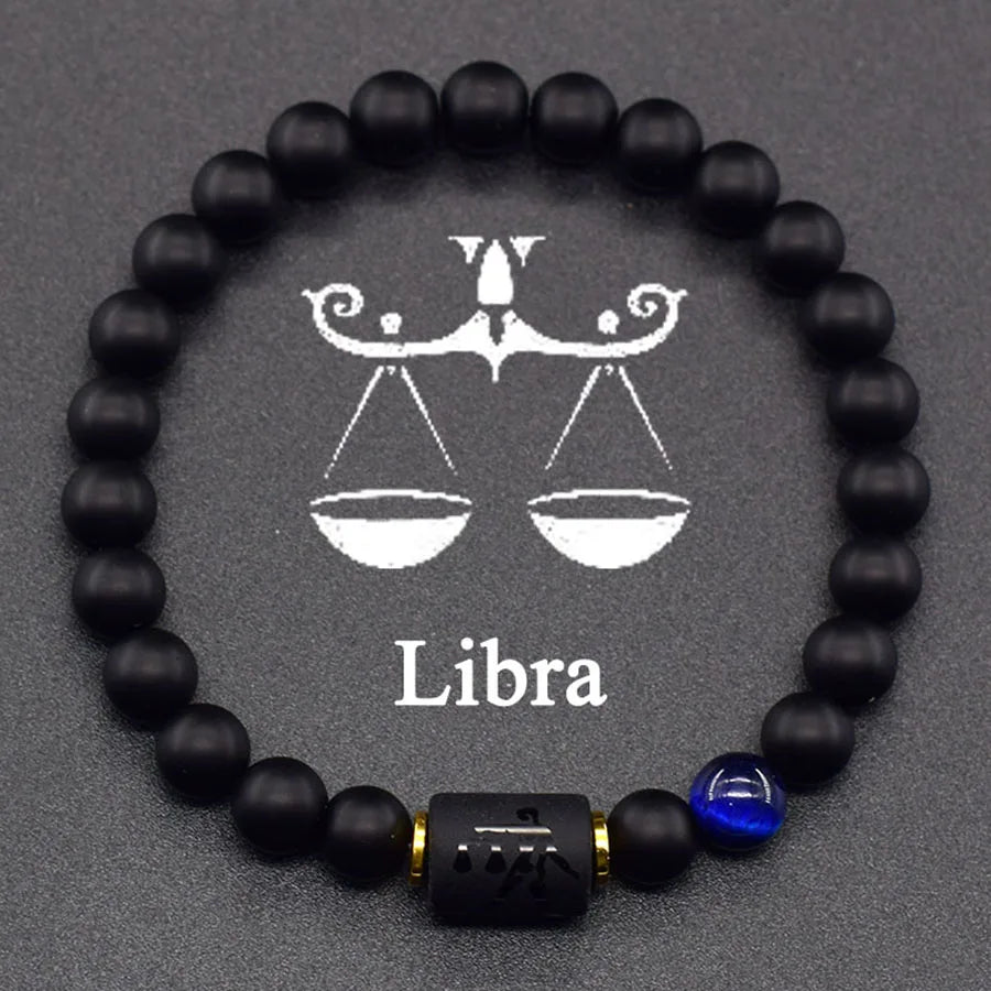 12 Zodiac Sign Bracelet Homme Constellation Bracelet for Men Aries Virgo Leo Libra Charm Bangle Women Friendship Jewelry on Hand  (GoldenCity)