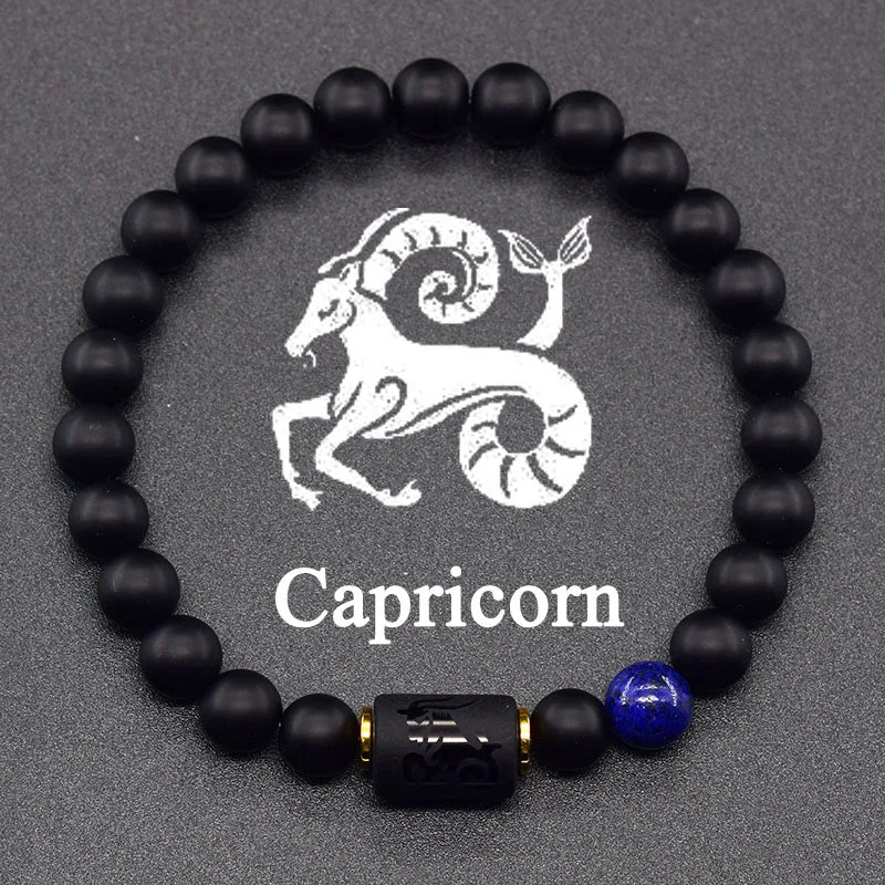 12 Zodiac Constellation Signs Bracelets for Men Women Real Natural Tiger Eye Sparrow Picture Stone Bead Bracelet Leo Taurus Gift  (GoldenCity)