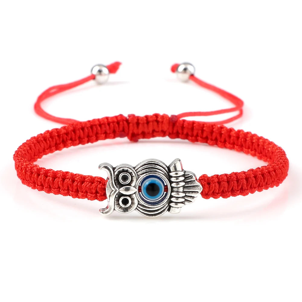 New Red Nylon Thread Evil Eye Braided Bracelet Women Men Vintage Butterfly Elephant Couple Bracelet Chain Jewelry Gift Wholesale  (GoldenCity)