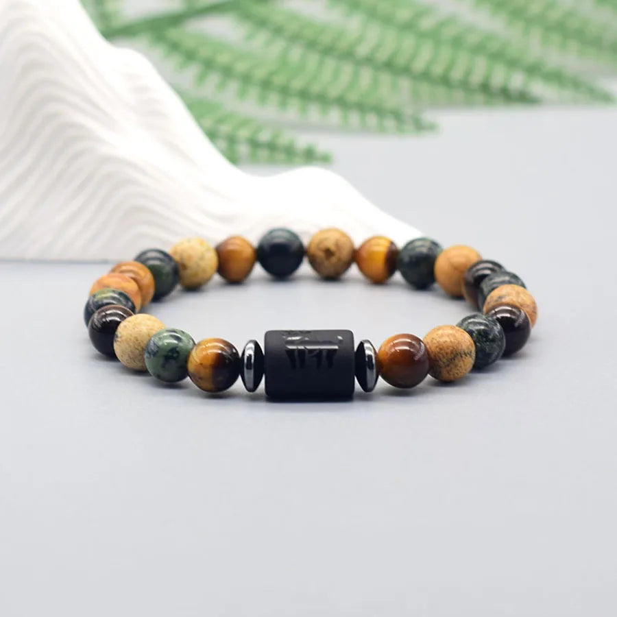 12 Zodiac Sign Bracelet Homme Constellation Bracelet for Men Aries Virgo Leo Libra Charm Bangle Women Friendship Jewelry on Hand  (GoldenCity)