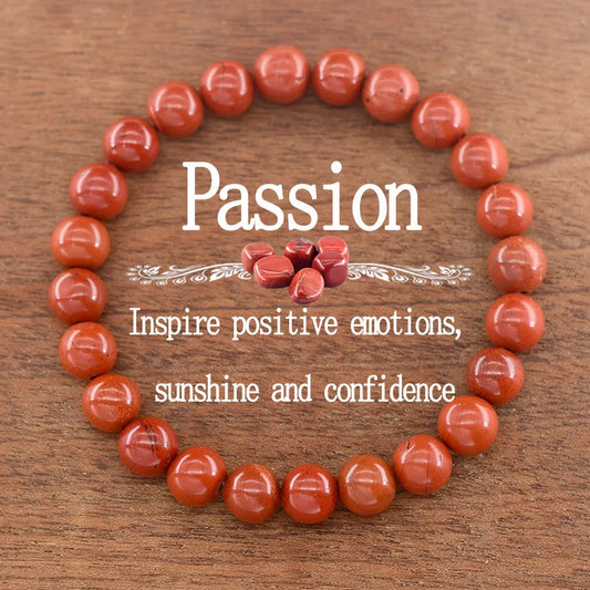 Natural Stone Real Red Jasper Prayer Bead Bracelet Women Men Rosary Stretch Elastic Bracelets Inspire Positive Emotion Jewelry  (GoldenCity)