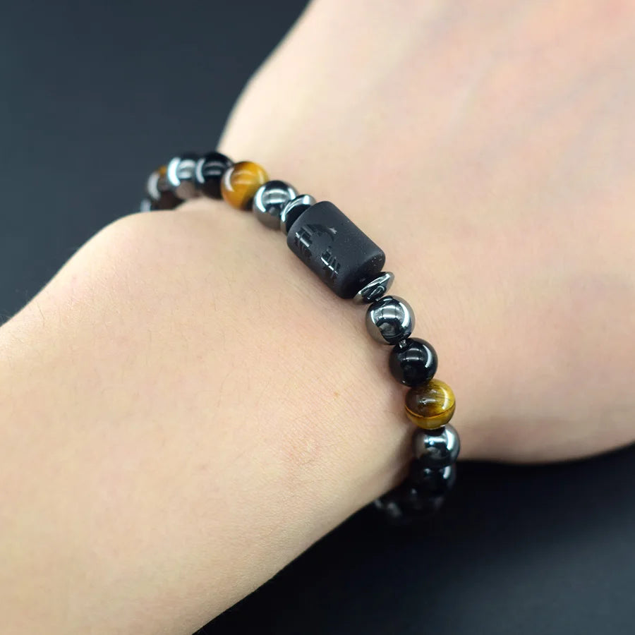 12 Zodiac Sign Bracelet Homme Constellation Bracelet for Men Aries Virgo Leo Libra Charm Bangle Women Friendship Jewelry on Hand  (GoldenCity)