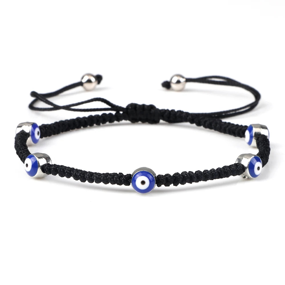 New Evil Eye Braided Bracelet Lucky Red Black Color Thread Couple Chain Handmade Prayer Bangles Pulsera Jewelry Gift for Friend  (GoldenCity)